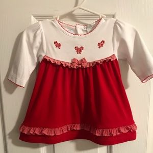 Kissy Kissy 0-3 Christmas Holiday Classic Dress NWOT